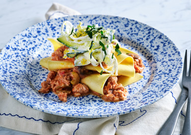 Öppen kycklinglasagne