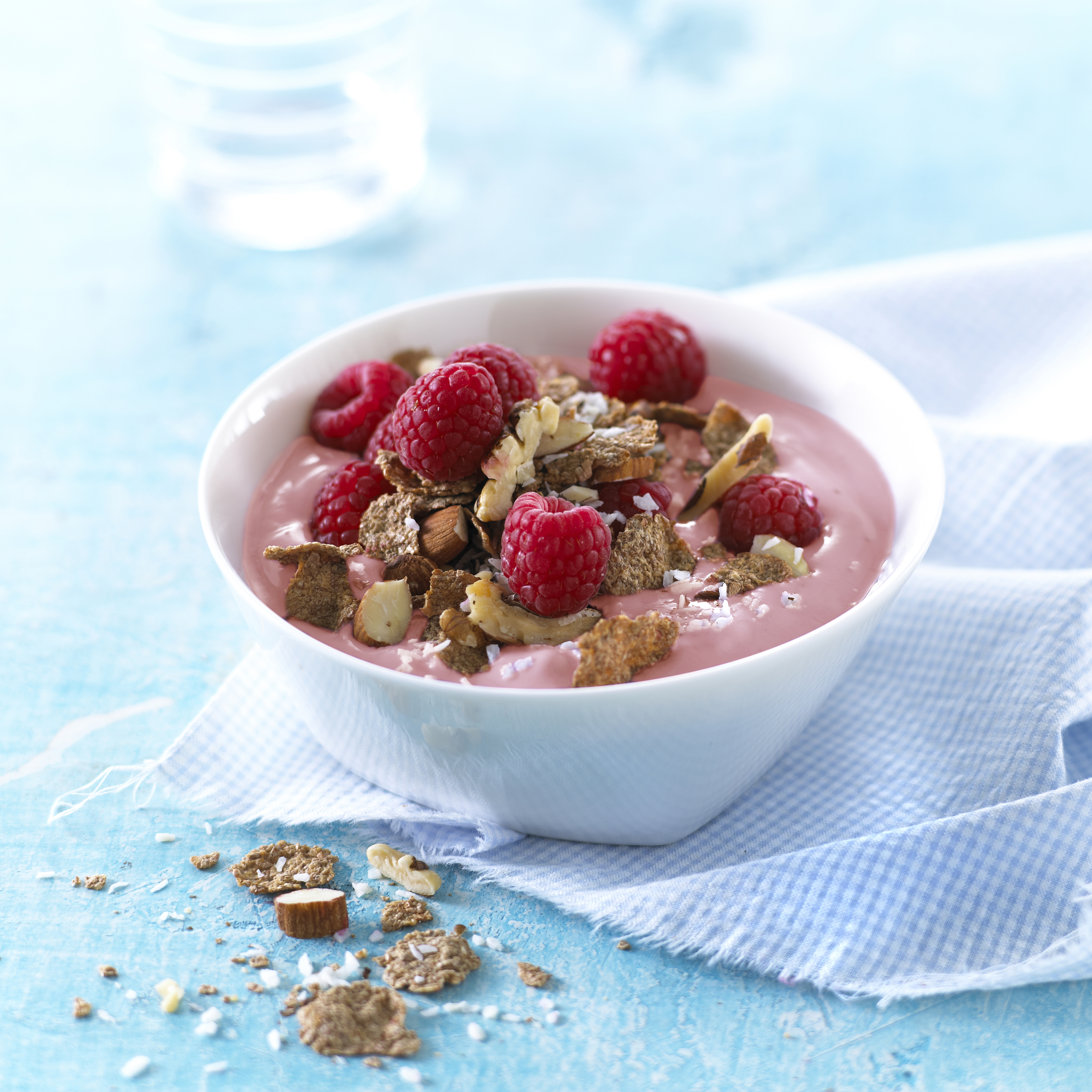 Fibermysli med hindbær