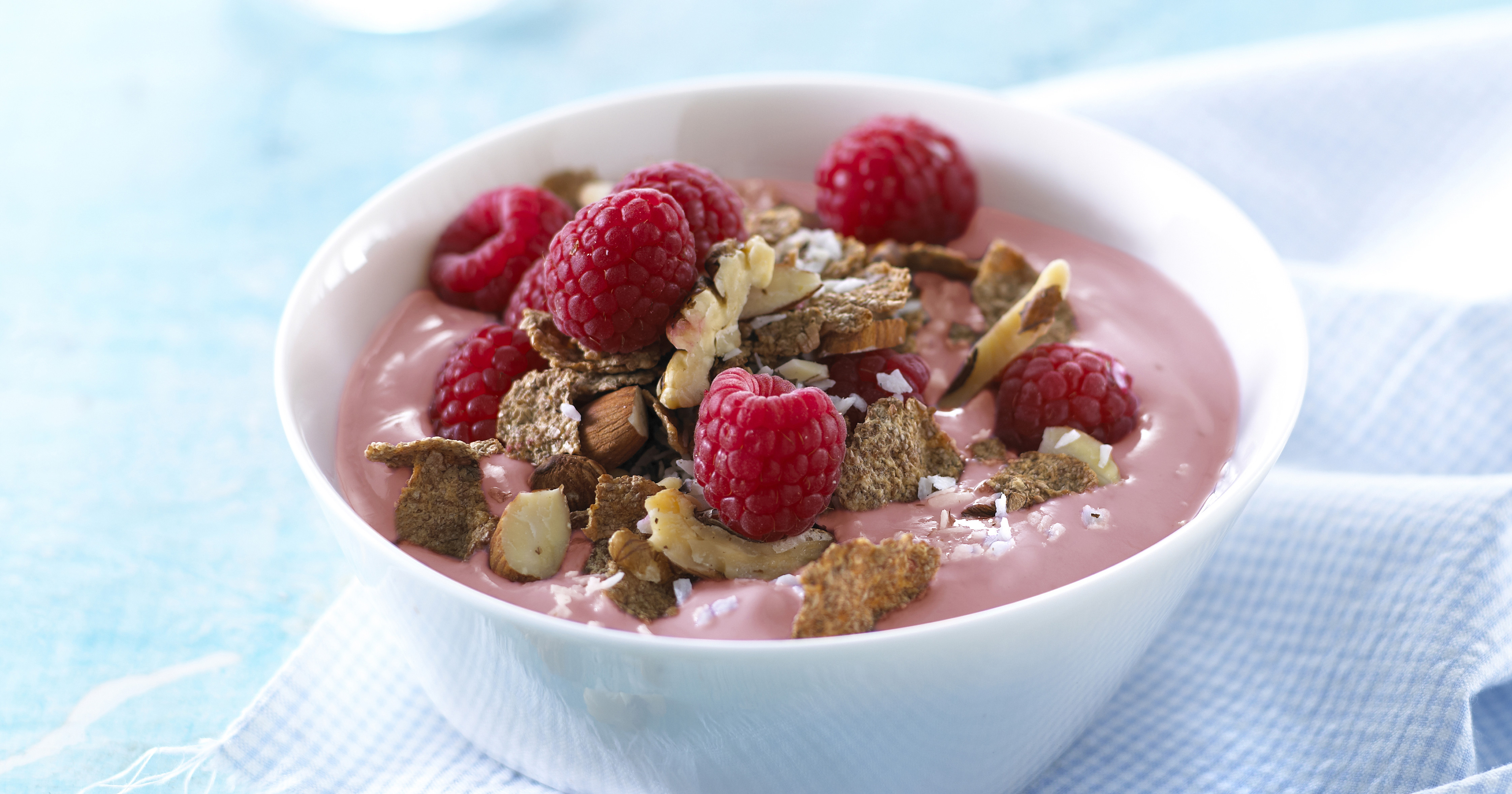 Fibermysli med hindbær