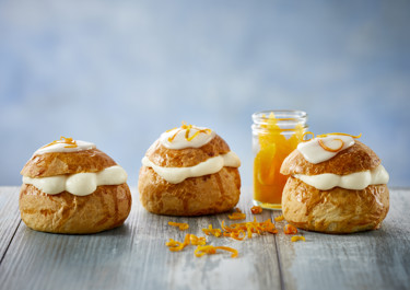 Fastelavnsboller med appelsin