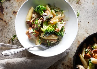 Cremet pasta med kantareller