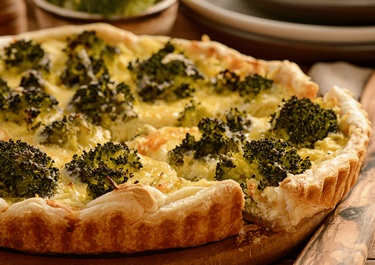 Quiche de brócoli con gouda
