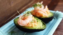 Avokado med devilled eggs
