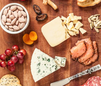 Cheese and chocolate board