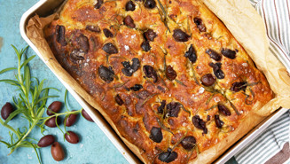 Focaccia med rosmarin