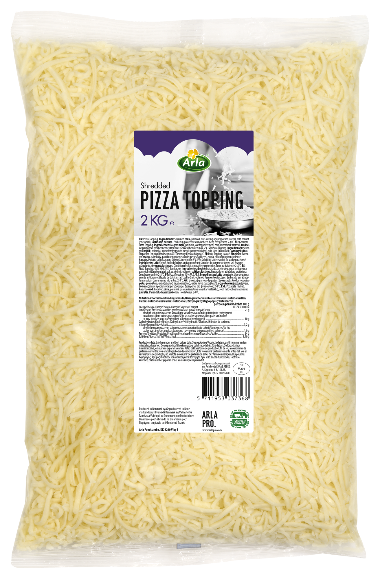 Pizza Topping Shredded 2kg
