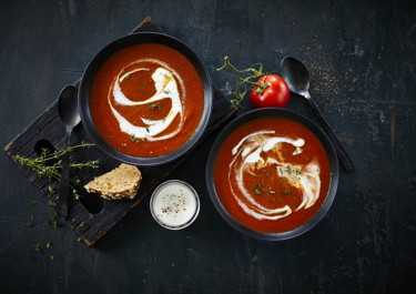 Tomatsuppe med fraiche