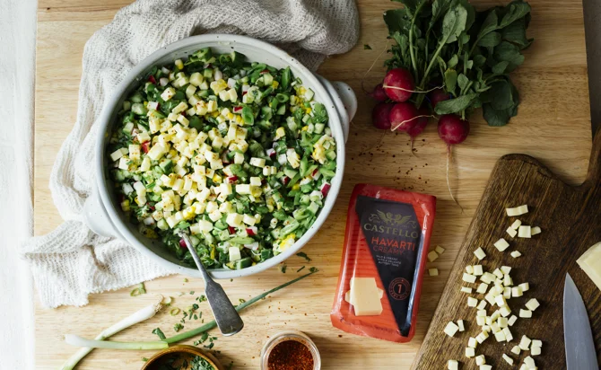 Summer Chopped Salad with Creamy Havarti