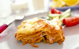 Vegetarisk lasagne med linser och morötter