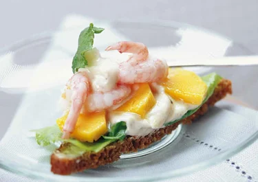 Räksnittar med mango