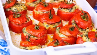 Bakade tomater i olivsås