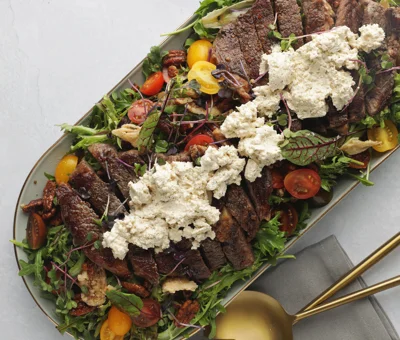 Steakhouse Salad with Cracked Pepper Whipped Dip