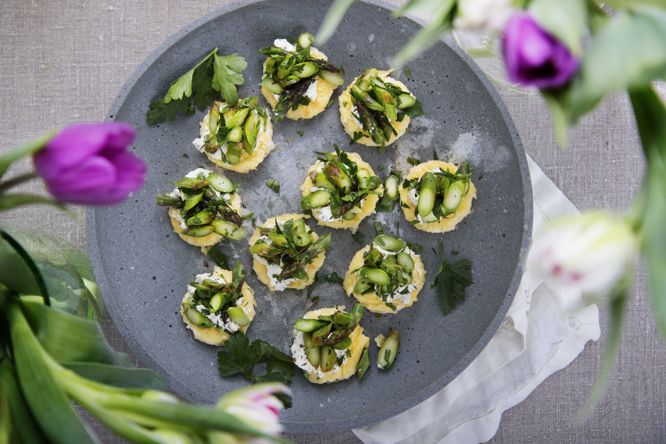 Omelett med manchego och citronfräst sparris