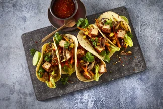 Vegetarische Fajitas mit Frischkäse