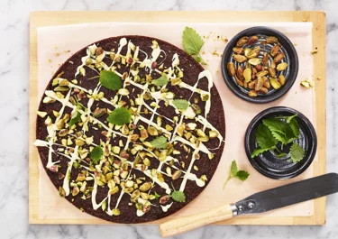 Glutenfri kladdkaka med ingefära och vit choklad