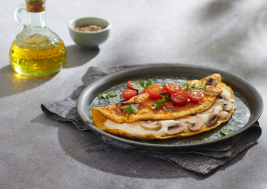 Omelet met champignons en kaas 