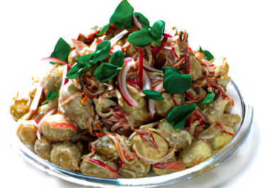 Ljummen potatissallad med pesto