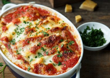 Pasta-ovenschotel met witte saus 