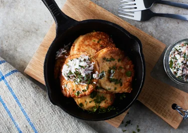 Plättar med cottage cheese och skinkröra