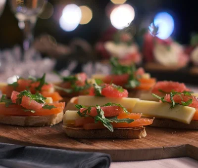 crostini au saumon avec havarti âgé