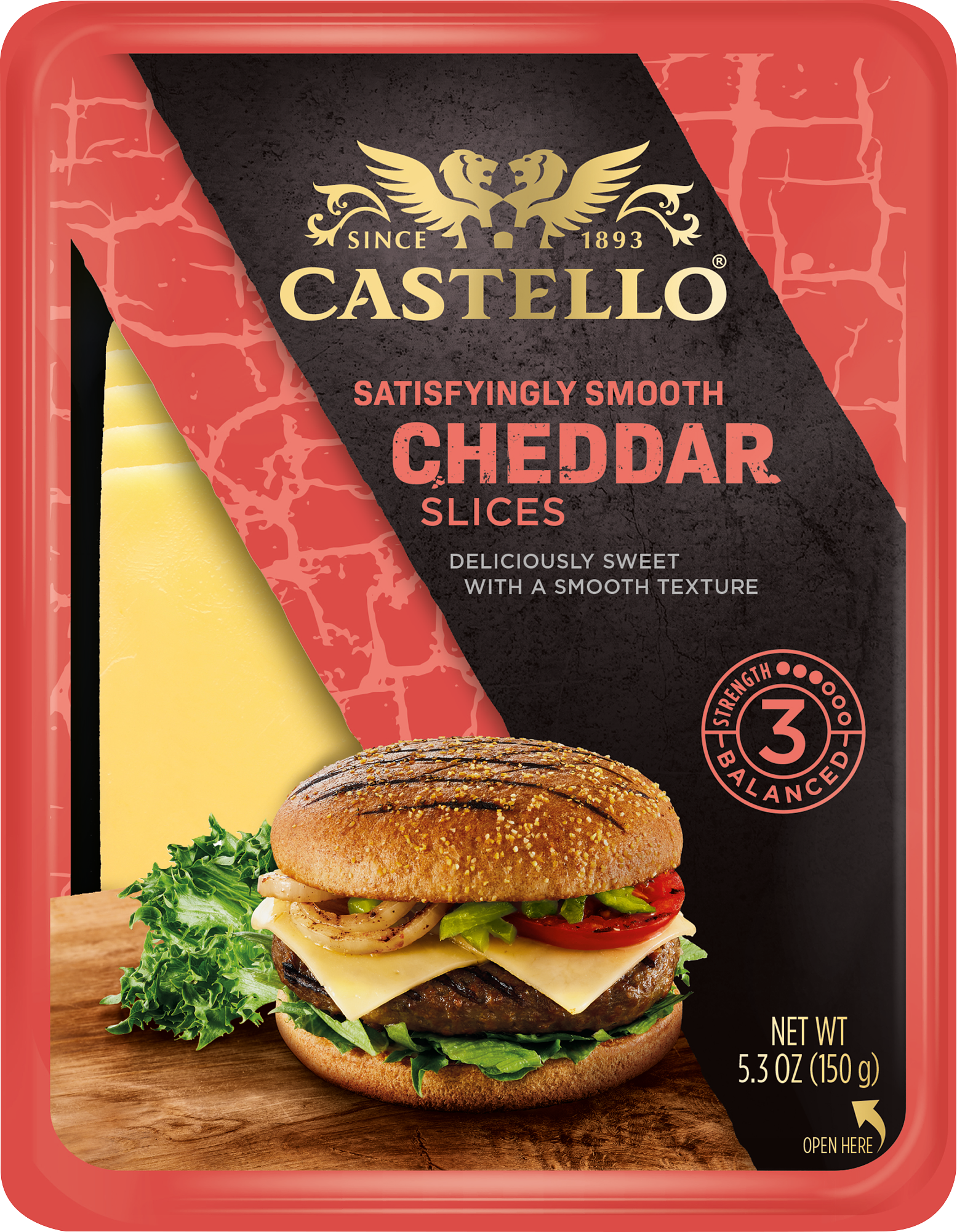 Castello burger cheddar 150g