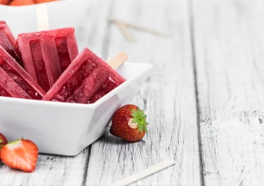 Strawberry Ice Lollies Ice Cream