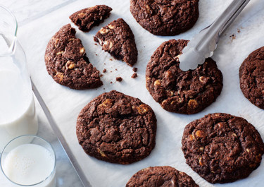 Triple chocolate cookies
