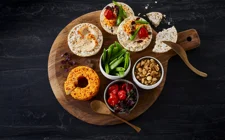 Rice cracker snack with Castello® Chili & Ginger Cream Cheese
