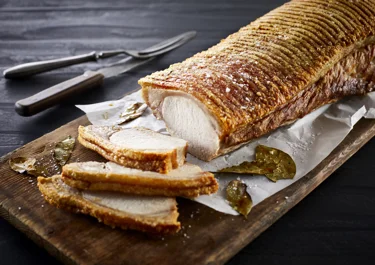 Roast pork with crackling