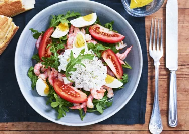 Räksallad med ägg