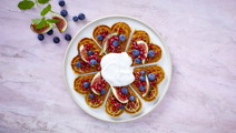 Vafler med vaniljeskyr