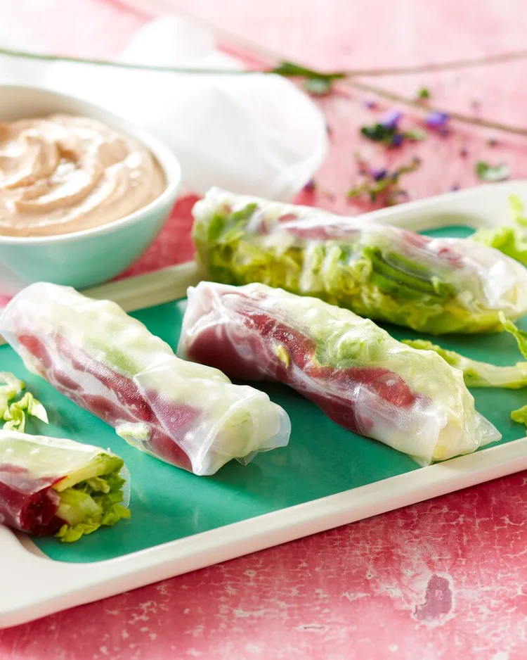 Sås Rispapper Små rispakker med bresaola og grønt - Hurtig Opskrift - Arla | Arla