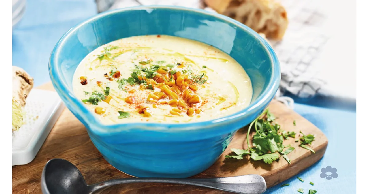 شوربة الذرة الحلوة المحمصة