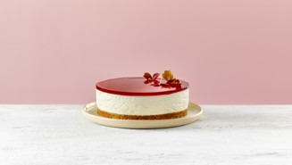 Lactosevrije aardbeien cheesecake