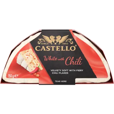Castello White with Red Chili valkohomejuusto 150g