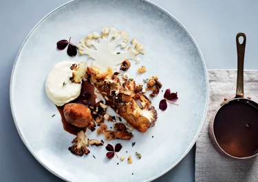 Gräddbakad kyckling med variation på blomkål