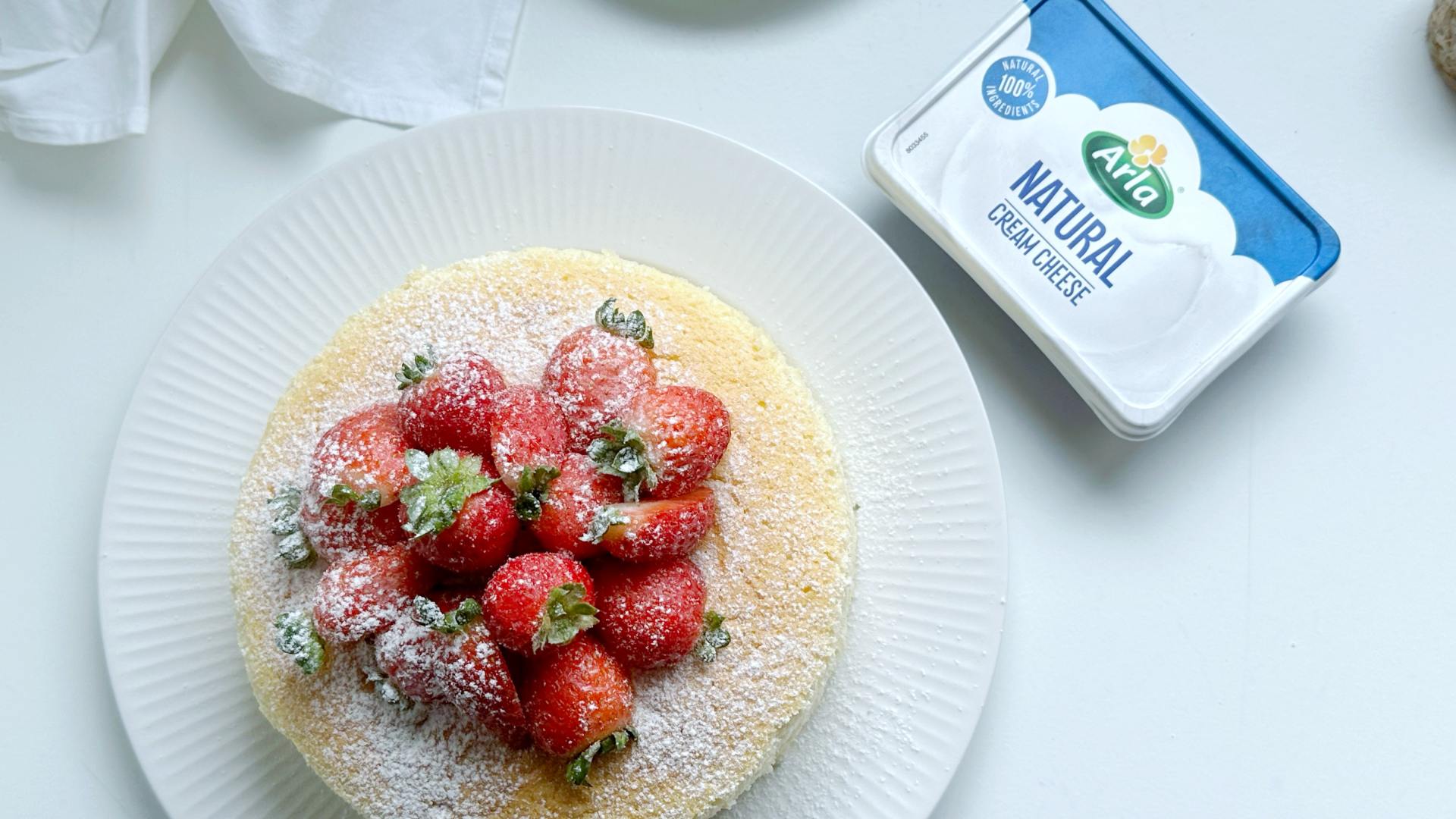 Soufflé Japanese Cheesecake con Arla Queso de Untar Natural