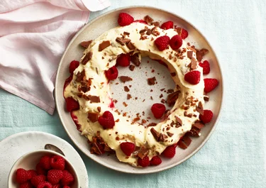 Hallonsemifreddo med daim