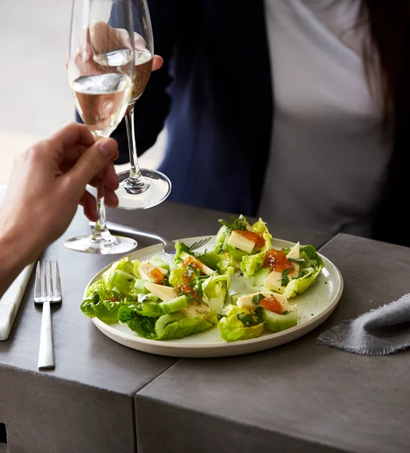 Römersalat-Boote mit Cheddar & Mango-Chutney