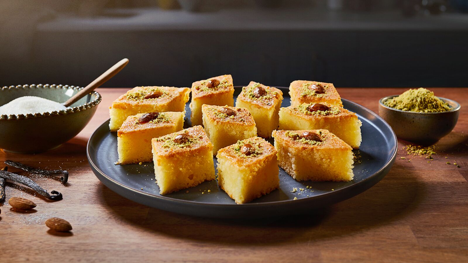 Semolina Cake With Cream (Basbousa) | Lurpak®