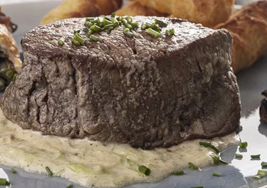 Solomillo al horno con salsa de queso