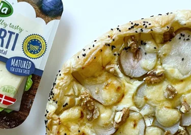 Tarta de pera y Arla Havarti Madurado