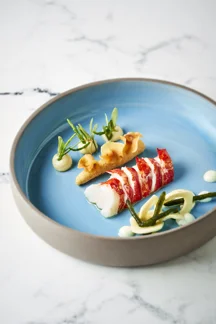 Oosterscheldekreeft  met cremeux en  kimchi van pastinaak