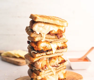 Havarti Buffalo Chicken Dip Grilled Cheese