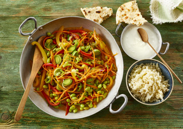 Wok med blomkålsris