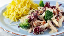 Broccolipasta med skinka