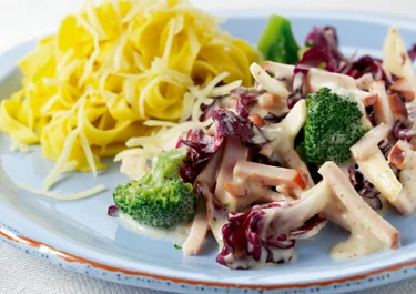 Broccolipasta med skinka