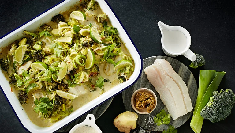 Sejfilet med thaifløde og fuldkornsnudler