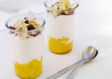 Fil med mango och exotisk müslimix