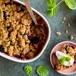 Apple and blackberry crumble